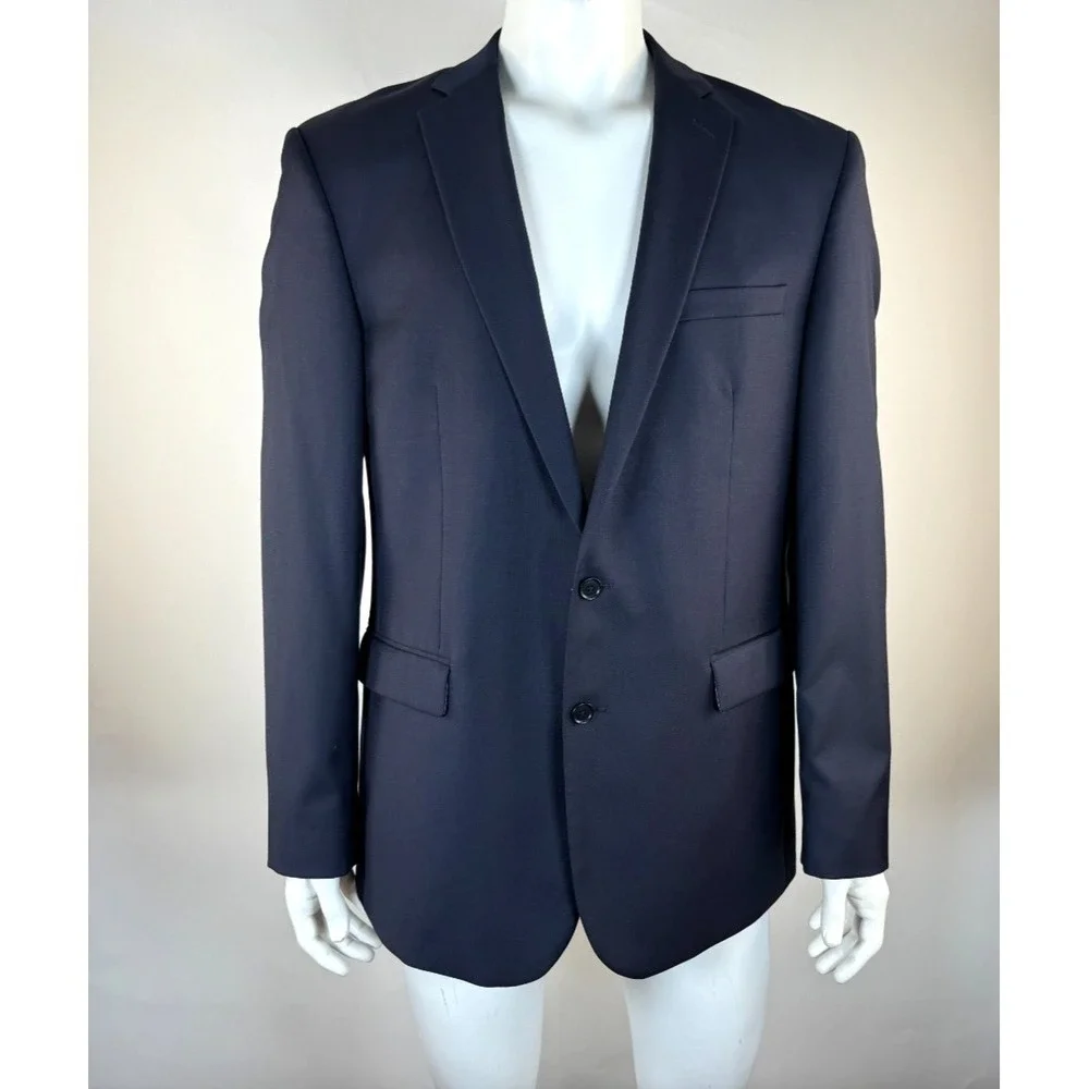 Charles Tyrwhitt 3Pc Twill Jacket‎ Pant Vest Men 44L NWT NWOT Taylored Fit Navy